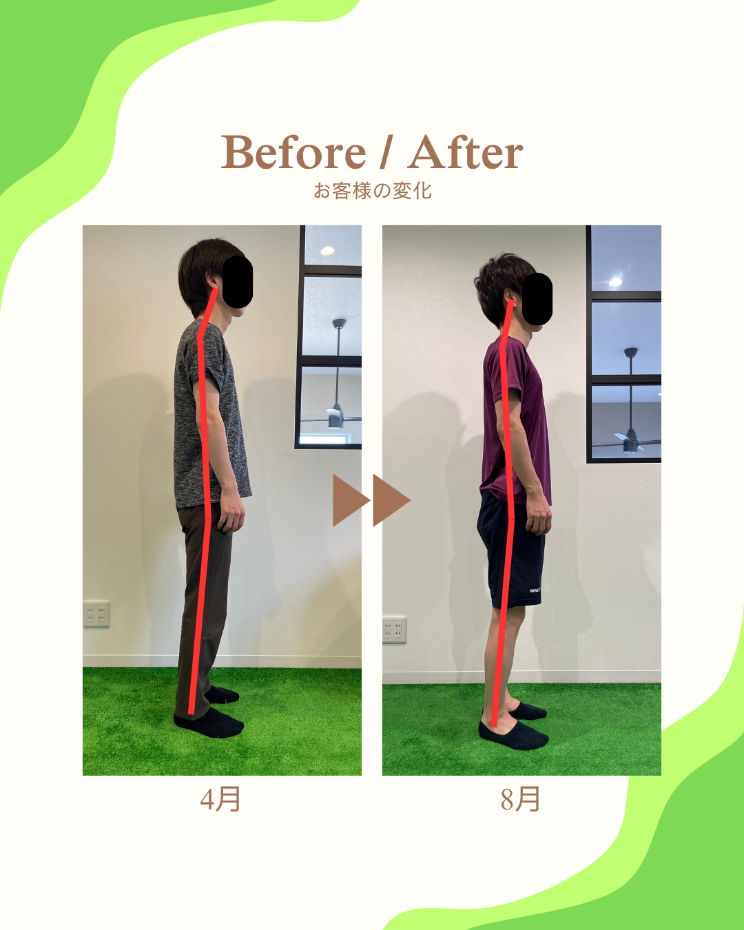 【つくば】整体×パーソナルトレーニング:腰痛改善「Before/After◇【猫背・反り腰】あなたの姿勢は大丈夫?姿勢と痛みの関連」page-visual 【つくば】整体×パーソナルトレーニング:腰痛改善「Before/After◇【猫背・反り腰】あなたの姿勢は大丈夫?姿勢と痛みの関連」ビジュアル